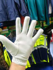 Gants de golf unisexes en cuir PU respirant à doigts entiers avec fermeture à enfiler, blancs, pour le sport - Product Image 4