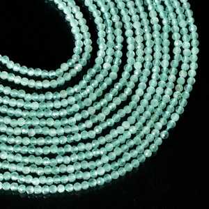 Cuentas Redondas Microfacetadas de Apatita Natural de 2MM, Cuentas Sueltas de Piedras Preciosas, Precio al por Mayor, a Granel, para Fabricación de Joyas, Suministros de 13 Pulgadas - Product Image 1