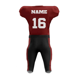 Maillot de football américain marron avec numéro 16 et pantalon noir – Tenue de sport légère et respirante pour équipe - Product Image 6
