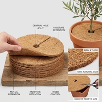 Alas Pelindung Pohon Bulat Modern dari Serat Kelapa Alami, Penahan Kelembapan, Penutup Pelindung Pohon, Biodegradable, Dapat Digunakan Kembali