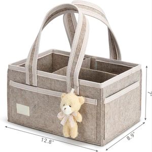Fábrica al por mayor portátil fieltro pañal Caddy organizador <span class=keywords><strong>para</strong></span> nuevos regalos <span class=keywords><strong>de</strong></span> mamá, recién nacido bebé esencial debe tener - Product Image 3
