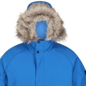 Parka Larga Azul de Invierno para Hombre con Capucha de Piel, Chaqueta Impermeable con Relleno de Plumón - Product Image 5
