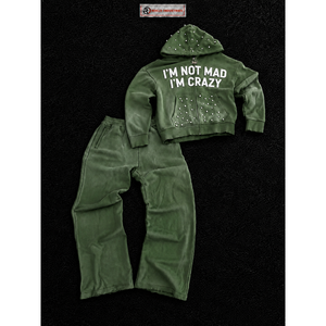 Conjunto Deportivo para Hombre Olive, Sudadera con Capucha y Cremallera con Estampado Personalizado, Pantalones Deportivos, Ropa Deportiva Informal, Fabricación OEM al por Mayor - Product Image 5
