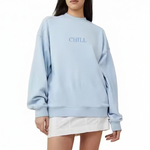 Service OEM Sweat-shirt oversize pour femme à col montant, coupe ample, avec détails, pour les fêtes, mode féminine, tenue de soirée tendance - Product Image 6