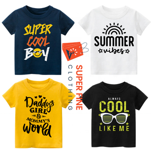 Camisetas Casuales de Manga Corta para Niños, Jersey Liso con Impresión de Logotipo Personalizado, 100% Algodón, Suaves, Transpirables y Compresibles para Bebés - Product Image 5