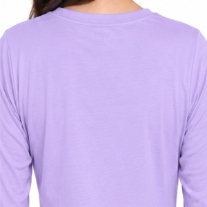Women Lavender <b>Long</b> <b>Sleeve</b> T Shirt Casual Crew Neck <b>Top</b> Elegant <b>Long</b> <b>Sleeves</b> Comfortable Body FitFull <b>Sleeve</b> Printed T Shirt - Product Image 5