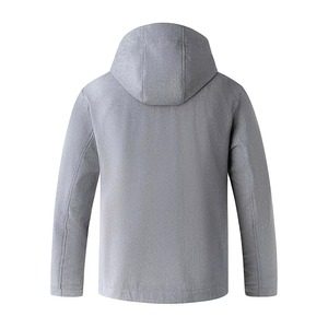 Blouson en cuir de moto pour homme grande taille, en peau d'agneau véritable, style biker, déchiré, décontracté, hiver, avec fermeture éclair et capuche - Product Image 3