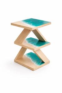 Table en bois haut de gamme avec plateau en résine époxy, pour le travail, en provenance d'Inde - Product Image 3