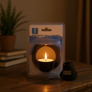 Support de lampe en plastique noir pour bougies, lanternes et pots à bougies - Product Image 3