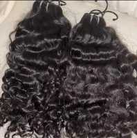 Lot de Cheveux Indiens Bouclés Remy Naturels, Tissage de Cheveux Humains Indiens, Double Trame Faite à la Machine, Pointes Pleines, 100g