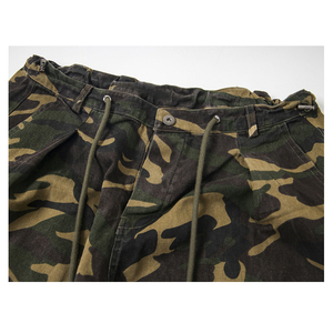 Pantalones Cargo Vintage de Camuflaje de Pierna Ancha para Hombre, Estilo Baggy Streetwear con Cordón Ajustable, Ajuste Holgado, Camuflaje Paracaídas - Product Image 2