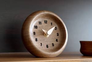 Handcrafted Walnut Wood Table <b>Clock</b>: A Timeless Addition to Your Space - Product Image 2