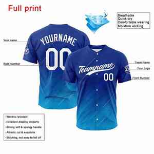 Five B Custom Baseball Jersey Men's Short Sleeves Sublimated Team Name 00 Moisture Wicking <b>Polyester</b> Regular Fit All Seasons - Product Image 3