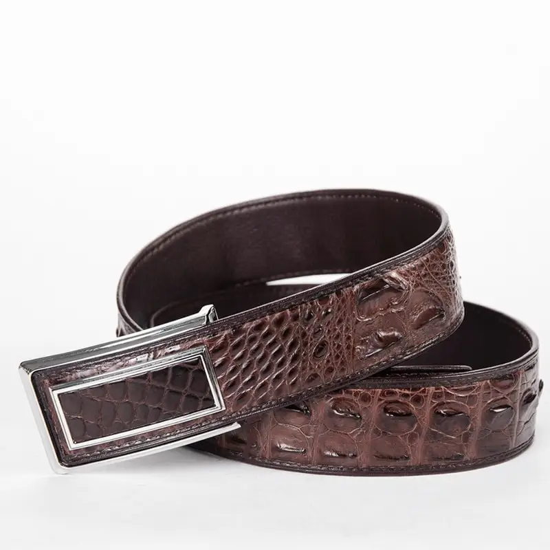 Atacado Moda Custom Designer de Alta Qualidade Luxo Genuine Crocodile Leather Man 120cm Length Belts Hot Belt For Men