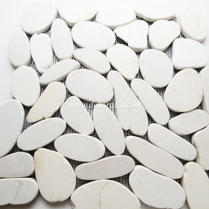 Dalles de galets blancs XL de haute qualité pour l'aménagement paysager extérieur, la conception de jardins et la décoration intérieure - Product Image 5