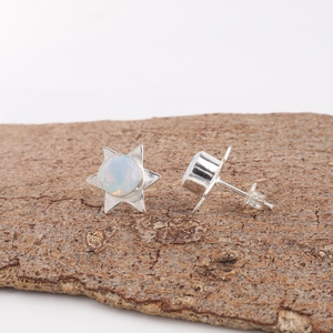 New Arrival 2026 Designer White Milky <b>Opal</b> Gemstone <b>Earring</b> Jewellery In 925 Sterling Silver Plated For Women And Girls Wear - Product Image 3
