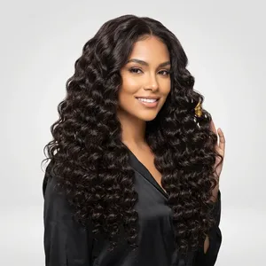 ผมแท้แบบลอนลึกสีน้ำตาล  แบบ Remy  แบบ Double Drawn  สามารถปรับแต่งขนาดได้ - Product Image 3
