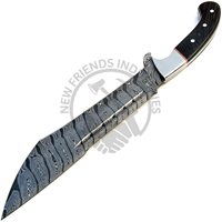 Nouvelle édition de couteau de chasse artisanal en acier Damas à lame pleine, avec manche en bois Venge, pour la survie et le camping