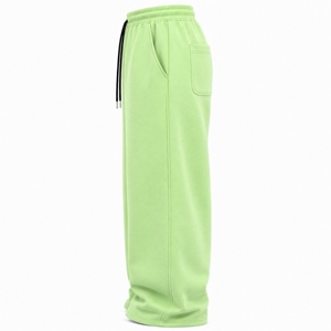 Relaxed Women Wide Leg Trousers Oversized Sweatpants Soft <b>Fleece</b> <b>Jogger</b> Pants Drawstring Elastic Waist Cotton Blend Lounge Wear - Product Image 3