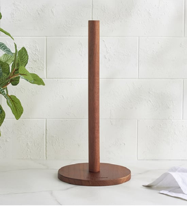 Soporte moderno de madera para toallas, estante de almacenamiento de cocina de un solo nivel, soporte independiente para toallas de papel, desmontable para uso en la cocina. - Product Image 1