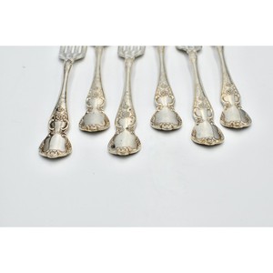 Ensemble de couverts élégants en métal, 6 pièces, fourchettes à dîner, finition miroir haute brillance, passe au lave-vaisselle, couverts de mariage - Product Image 5