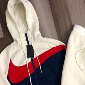 Unisex Color Blocking Tracksuit Hooded Zipper Full Sleeve Sporty Style Autumn Wear Adults Breathable Regular Fit Side Pockets - Product Image 2