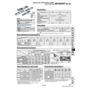 Catégorie Produit Cylindre sans tige MY2H16G-450 pneumatique SMC - Product Image 1
