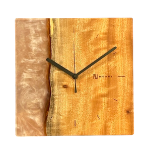 Reloj de Pared Moderno de Lujo Japonés MURUI con Movimiento de Onda, Resina Epoxi y Madera, con Manecillas, para Decoración de Oficina y Hogar - Product Image 3
