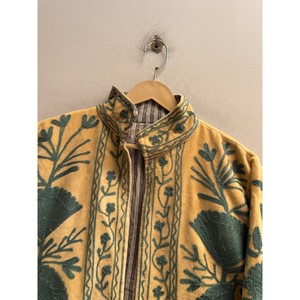 Blouson Bomber en Velours Matelassé pour Femme, Broderie Florale Faite Main, Réversible, Écologique, Hiver/Automne/Printemps, Coton/Nylon - Product Image 5