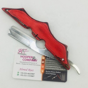 Oferta Especial: Navajas de Barbero con Mango de Madera, Navaja Recta de Acero Inoxidable de Una Sola Hoja, Navaja de Barbero con Logotipo Personalizado, Hoja Reemplazable - Product Image 2