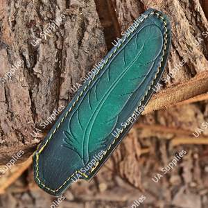 Étui de couteau en cuir de vachette épais cousu main de qualité supérieure pour couteaux à lame fixe, transport sur ceinture, tactique, EDC, faible MOQ - Product Image 2