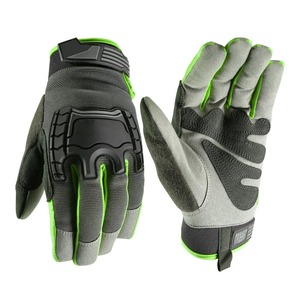 Gants anti-chocs robustes en cuir pour mécaniciens, protection de sécurité, conception personnalisée, service OEM d'usine, prix compétitif - Product Image 4