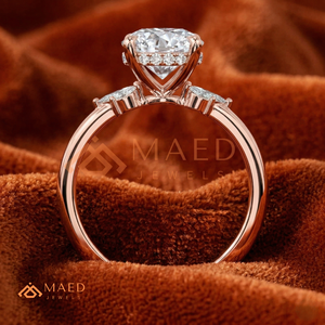 Rose Gold Round Cut Moissanite <b>Ring</b> Classic <b>Solitaire</b> Engagement Bridal Jewelry Gift Women Wedding <b>Ring</b> - Product Image 3