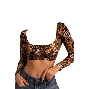 Conjunto de 2 Piezas de Ropa Tradicional Africana para Mujer, Top Corto y Camiseta sin Mangas, Transpirable, de Secado Rápido y Ligero |   Proveedor Mayorista OEM - Product Image 5