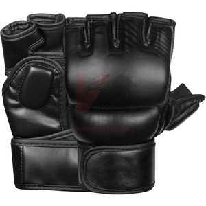 Guantes de MMA de Cuero con Dedos Descubiertos, Muñequera Ajustable, para Entrenamiento, Sparring y Competencia, para Hombres y Mujeres - Product Image 1