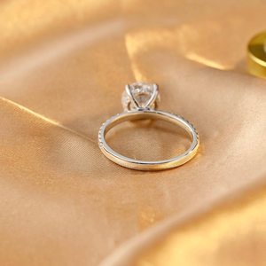 Anillo Solitario Clásico de Diamante de Corte Redondo de 2.00 Quilates de Alta Calidad, Cultivado en Laboratorio, Oro Blanco de 14K, Regalo de Compromiso o Promesa para Ella - Product Image 4