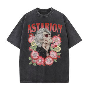 เสื้อยืดโอเวอร์ไซส์พิมพ์ลายกราฟิก ผ้าคอตตอน 100% ทรงวินเทจ ย้อมสีแบบแอซิดวอช รับทำโลโก้ตามสั่ง ขายส่งจำนวนมาก - Product Image 4