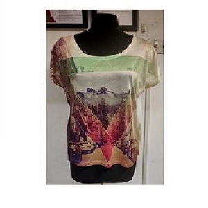 High Quality Women's Short Sleeve <b>Viscose</b>/<b>Cotton</b> T-Shirt Custom Logo Silk Screen Printed Summer Collection Plain Dyed Wholesale - Product Image 6