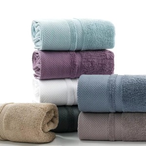 Serviette de toilette en coton de haute qualité, épaisse et douce, pour usage quotidien, hôtel, spa, commandes en gros, couleur unie - Product Image 1