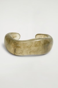 Classic Jade Cuff <b>Bracelet</b> Unisex Natural Stone Fashion Jewelry Elegant Design Smooth Finish - Product Image 2