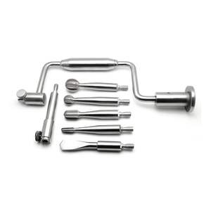 ชุดเครื่องมือผ่าตัดแบบใช้มือ Hudson Hand Drill Brace Orthopedic 7 ชิ้น ทำจากสแตนเลสสตีล ได้รับการรับรองมาตรฐาน CE สำหรับใช้ในโรงพยาบาล ระดับ Class II - Product Image 2