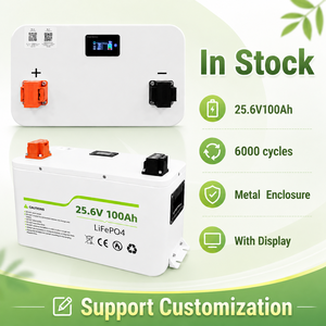 Batería de Litio <span class=keywords><strong>Pylontech</strong></span> <span class=keywords><strong>24V</strong></span> 100AH 25.6V LiFePO4 2KWH, 6000 Ciclos, Pantalla LCD, Carcasa Metálica, BMS Integrado para Sistema Solar RV - Product Image 1