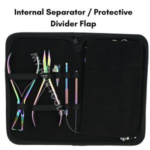 Kit completo de herramientas para extensiones de cabello: Alicates de acero inoxidable para crimpado y extracción de cuentas, tijeras de peluquería, pinzas de pico de pato. - Product Image 5