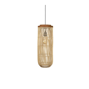 Luminaire suspendu en rotin noir Wabi-Sabi moderne, lampe suspendue en bambou tissé à la main, lustre rustique en osier pour la décoration d'hôtels et de restaurants - Product Image 2