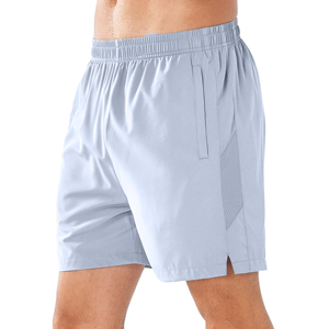 Shorts de sport pour homme bleu clair à séchage rapide avec poches, taille élastique, style Bermuda, vêtements décontractés - Product Image 6