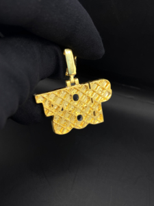 Colgante de diamante helado personalizado Ice Legacy, colgante corto con diseño de llama, chapado en rodio de imitación, estilo hip-hop, con temática animal, unisex - Product Image 4