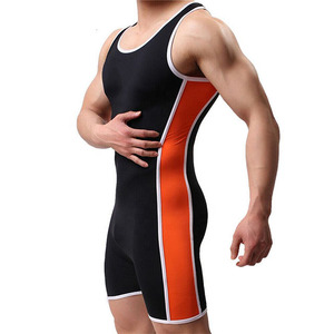 Nouveau design de maillot de lutte extensible, impression de logo personnalisé, style débardeur, haute qualité, spandex/polyester respirant - Product Image 2