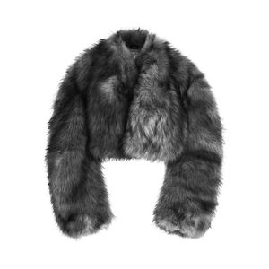 Manteau à capuche en fausse fourrure pour femme, chaud et doux, veste d'extérieur tendance pour l'hiver, vente en gros - Product Image 1