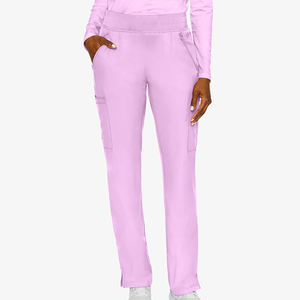 Uniformes Médicos de Hospital de Alta Calidad al por Mayor, Conjunto de Uniformes Quirúrgicos Personalizados, Lisos, para Mujer, Cintura Elástica, Múltiples Bolsillos, Corte Ajustado y Largo - Product Image 3