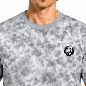 Silver Gray <b>Leopard</b> <b>Print</b> 100% Cotton T-<b>Shirt</b> Short Sleeve Crew Neck Casual Streetwear Soft Lightweight Anti-Wrinkle Breathable - Product Image 3